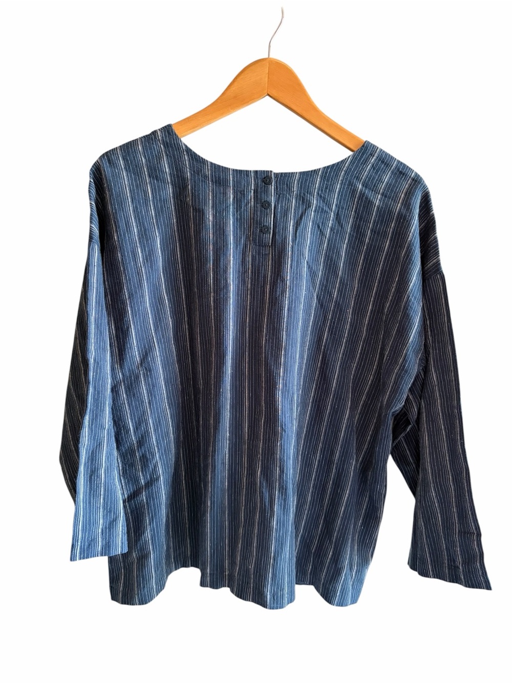 EILEEN FISHER Stripe Boxy Top  Hemp & Organic Cotton - Picture 3 of 5